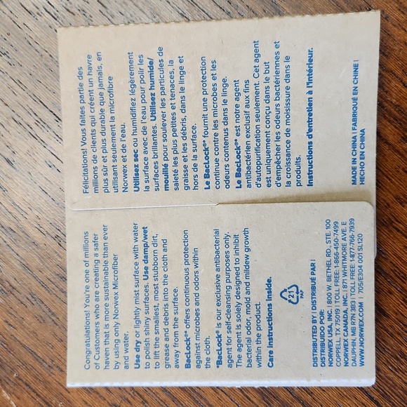 NWT Norwex Set of 3: 1 Envirocloth, 1 Window cloth & 1 Dust Mitt - Picture 9 of 10